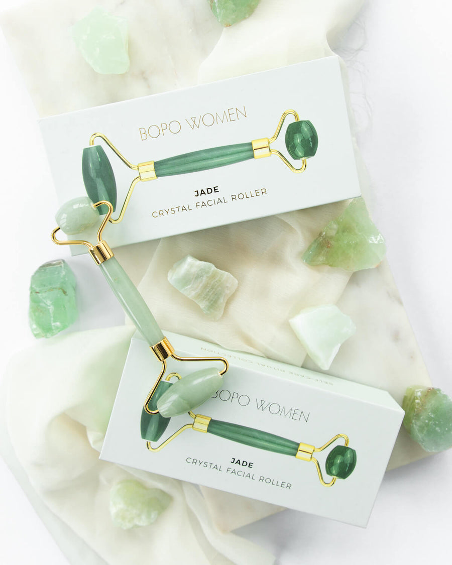 Jade crystal face roller