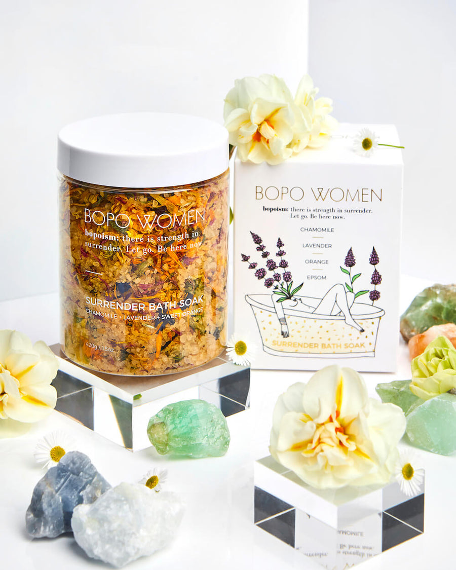 Surrender Bath Soak with lavender and chamomile