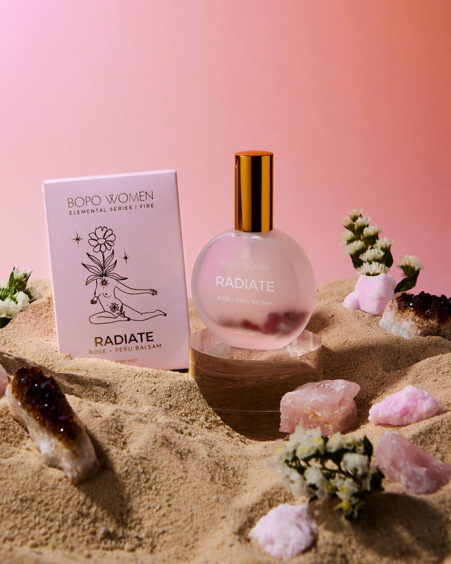 Radiate natural body perfume mist